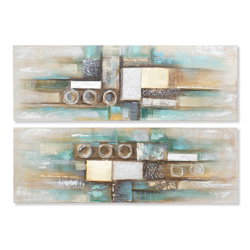 Quadro DKD Home Decor Tela Abstract (2 pcs) (150 x 3 x 50 cm)