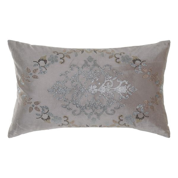 Cuscino DKD Home Decor Grigio Velluto Poliestere Rosa (50 x 30 cm) - zannishop