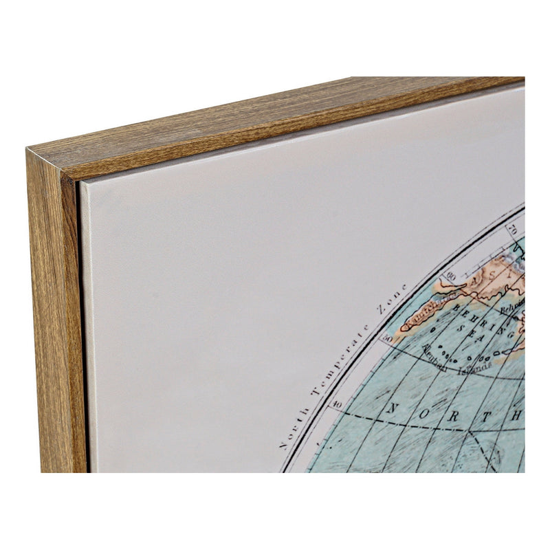 DKD Home Decor Framework décor Mappamondo (122 x 2 x 82 cm)