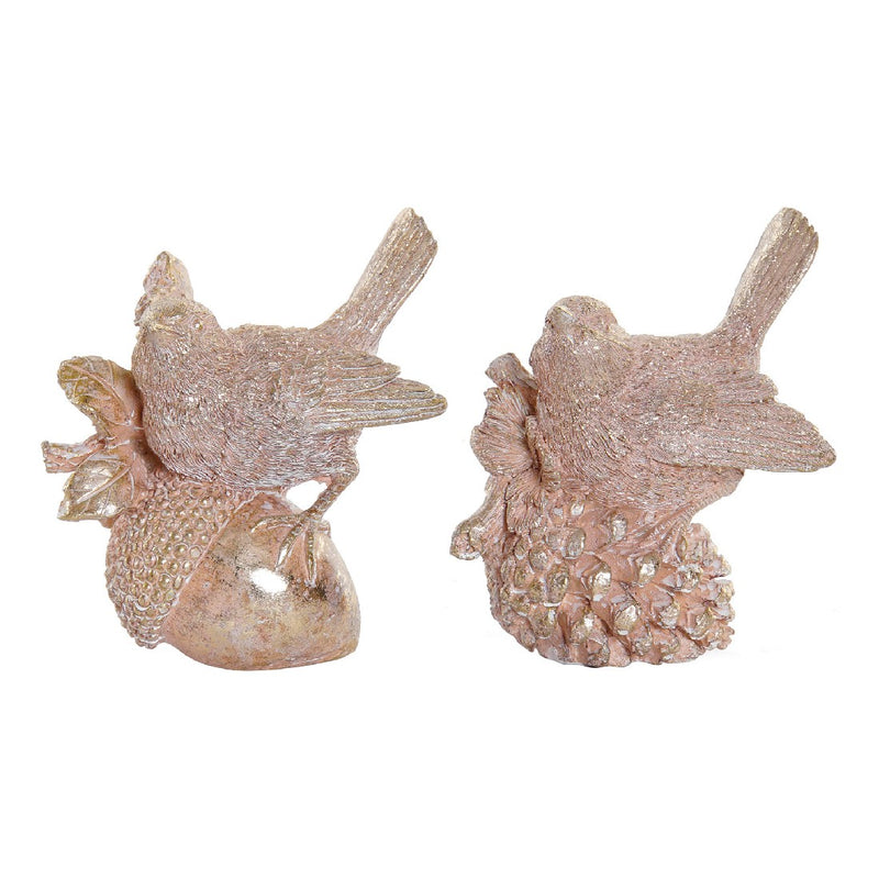 Statua Decorativa DKD Home Decor Resina Uccello (2 pcs) (11 x 6 x 11 cm) - zannishop