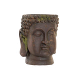 Blumentopf DKD Home Decor Fiberglas Schwarz Buddha (25 x 24 x 30 cm)