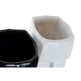 Vaso DKD Home Decor Nero Bianco Resina (21 x 16.5 x 29 cm) (2 pcs)