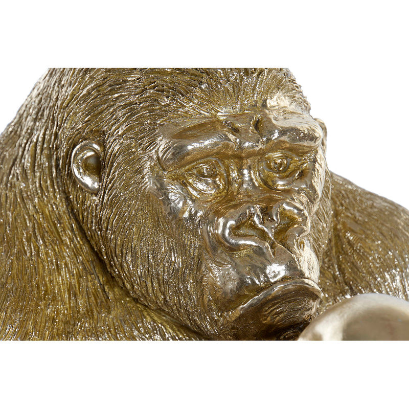 Statua Decorativa DKD Home Decor Dorato Resina Gorilla (33 x 33 x 43 cm) - zannishop