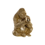 Statua Decorativa DKD Home Decor Dorato Resina Gorilla (33 x 33 x 43 cm) - zannishop