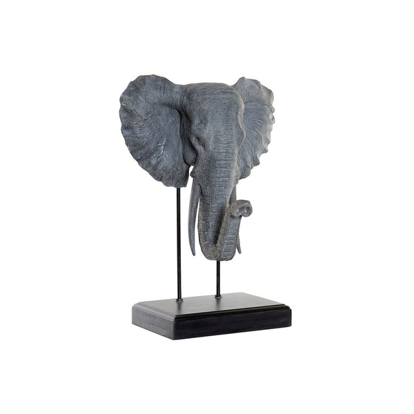 Statua Decorativa DKD Home Decor Elefant Nero Grigio Metallo Resina (40 x 28 x 56 cm) - zannishop