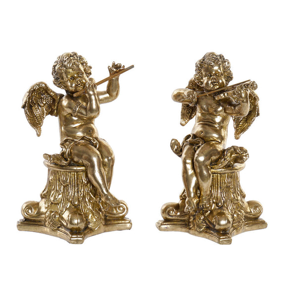 Statua Decorativa DKD Home Decor Resina Angelo (2 pcs) (12 x 12 x 22 cm) - zannishop