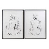 DKD Home Decor Image des femmes (70 x 2,5 x 90 cm) (2 pc)