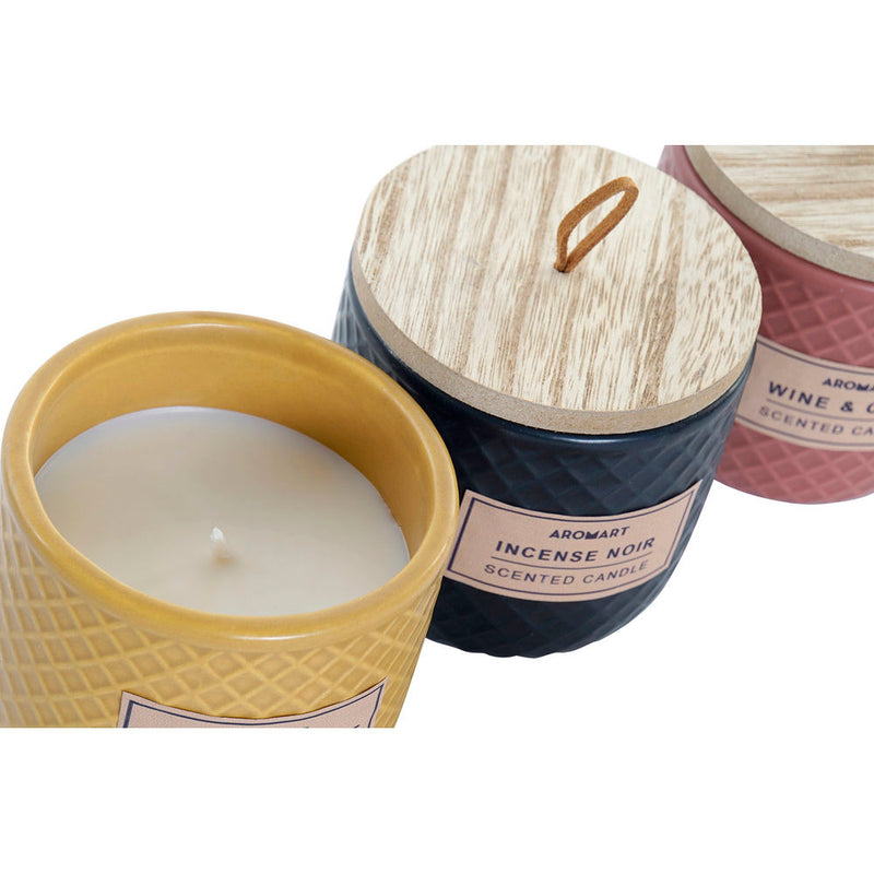 DKD Home Decor Candle (3 pcs) (8 x 8 x 8 cm)