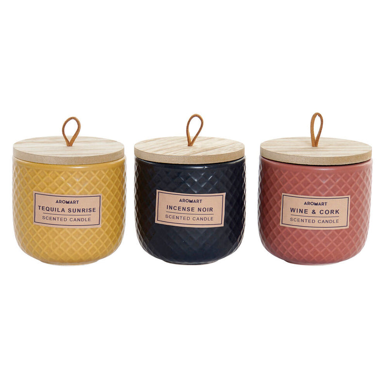 DKD Home Decor Candle (3 pcs) (8 x 8 x 8 cm)