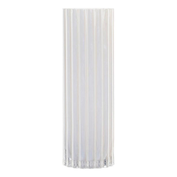 DKD Home Decor Vase White Glass (10 x 10 x 30 cm)