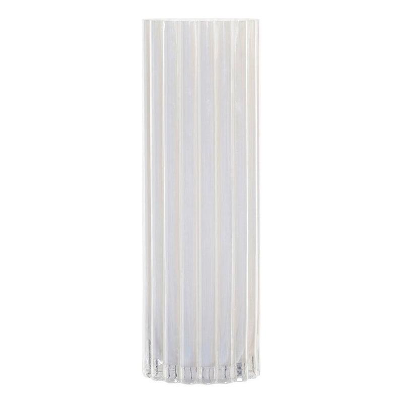 DKD Home Decor Vase White Glass (10 x 10 x 30 cm)