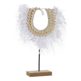 Statua Decorativa DKD Home Decor Collana Piuma Conchiglie (29 x 7 x 38 cm) - zannishop