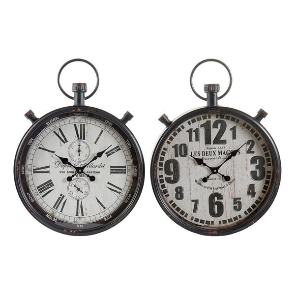 Wall Watch DKD Home Decor Metal Glass (2 PCS)