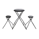 Mesa con 2 sillas de metal de barra de vinos DKD Decor Bar (3 PC)