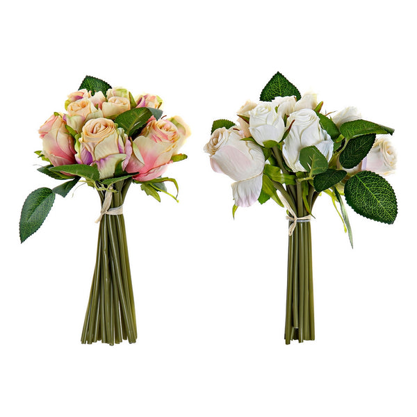 Flores Decorativas DKD Home Decor Plástico Tela Hierro (2 pcs) (17 x 17 x 26 cm)