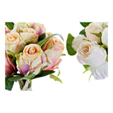 Flores Decorativas DKD Home Decor Plástico Tela Hierro (2 pcs) (17 x 17 x 26 cm)