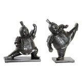 Statua Decorativa DKD Home Decor Argentato Resina (2 pcs) - zannishop