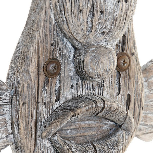 Statua Decorativa DKD Home Decor Metallo Legno di  paulownia Pesce (18 x 4 x 35 cm) - zannishop