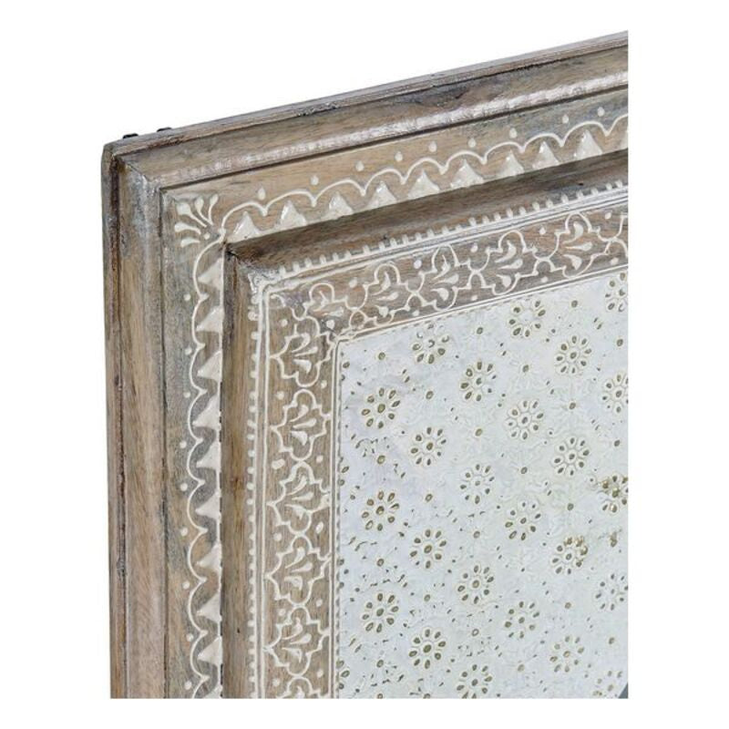 Specchio da parete DKD Home Decor Bianco Legno (74 x 4 x 74 cm) - zannishop