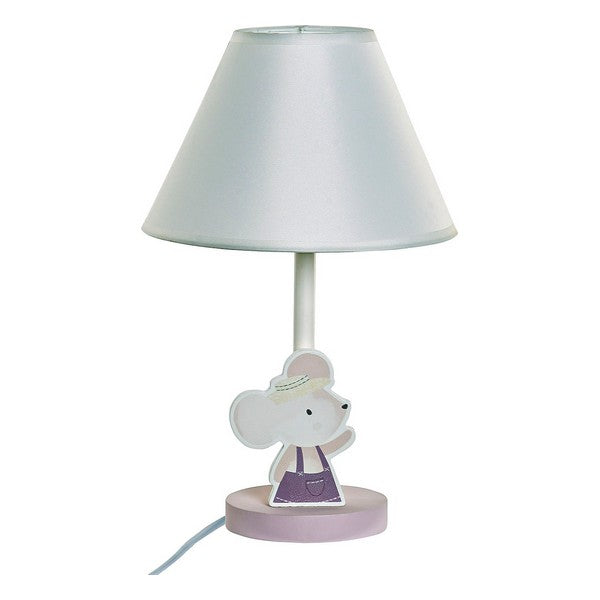 DKD Home Table Lamp Decor Polyester Metal Rabbit Wood MDF (23 x 38 cm)