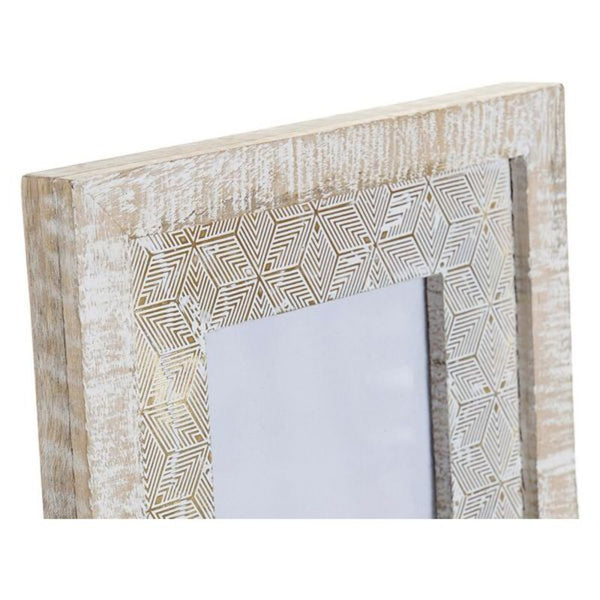 DKD Home Plane Frame Decor Indian Mango Wood Glass (13 x 18 cm)