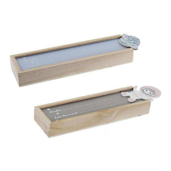 Box mit Deckel DKD Home Decor ‎ Holz MDF (2 pcs) (25 x 8 x 6 cm)