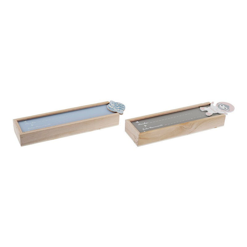 Caja con Tapa DKD Home Decor ‎ Madera MDF (2 pcs) (25 x 8 x 6 cm)