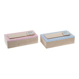 Boîte décorative DKD DÉCOR MDF BOIS (2 PCS) (22 x 6 x 9 cm)