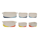 Juego de Cestas DKD Home Decor Algodón (3 pcs) (2 pcs) (45 x 23 x 14 cm) (23,5 x 19 x 11 cm) (26 x 17 x 11,5 cm)