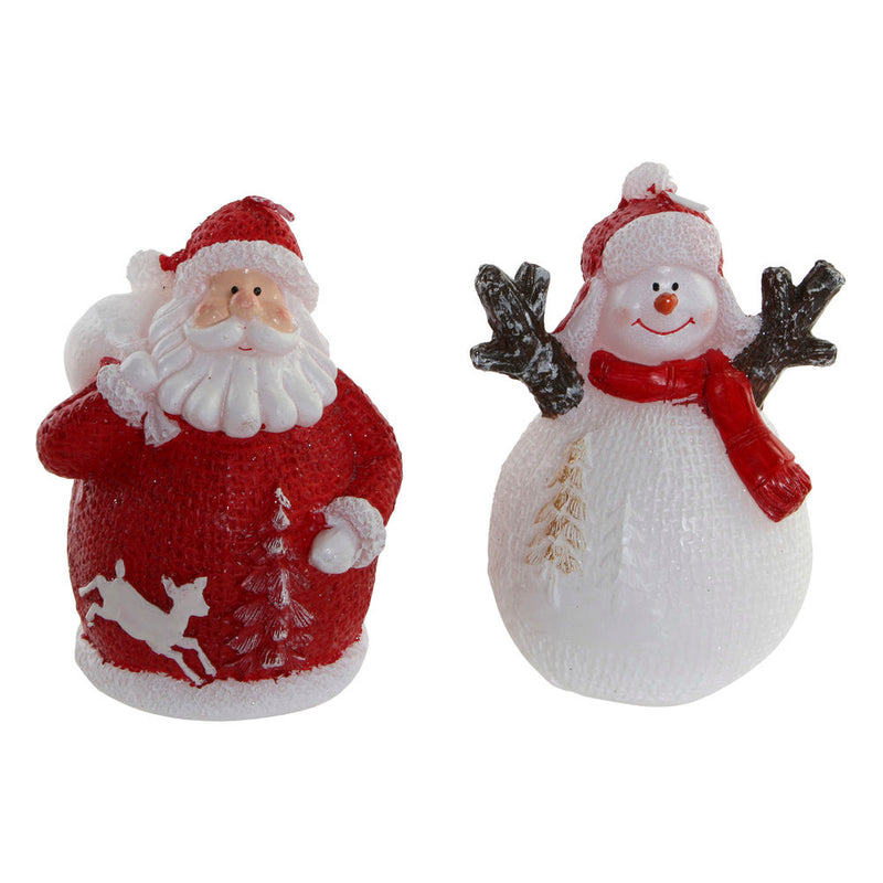 Kerze DKD Home Decor Weihnachten Weihnachtsmann (2 pcs) (8 x 7.5 x 10.5 cm)