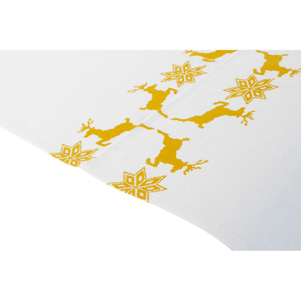 DKD Home Table Runner Decor Christmas Golden Cotton (50 x 50 x 150 cm)