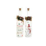 Botella LED DKD Decoración del hogar Class de Navidad (2 PC) (7.5 x 7.5 x 30 cm)