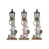 Lanterna DKD Home Decor Babbo Natale Legno (15 x 45 x 7 cm) (3 pcs) - zannishop