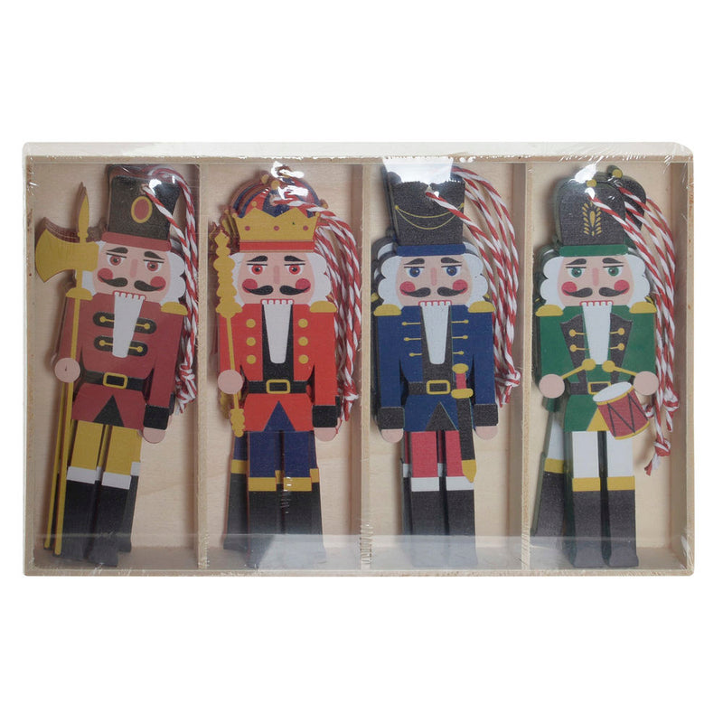 DKD Home Decor DM Nutcracker Weihnachtsdekorationen Set (20,5 x 2 x 13,5 cm) (12 PCs)