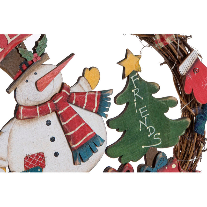 Décoration de Noël DKD DÉCOR HOME WEAL WIEN (30 x 6 x 30 cm) (2 pcs)