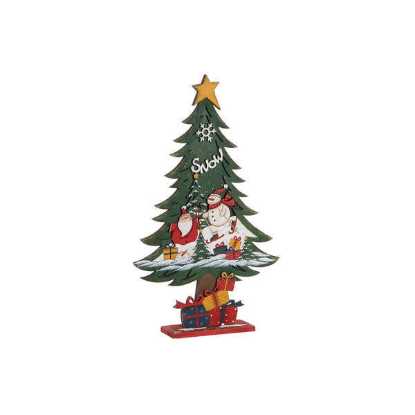 Weihnachtsbaum DKD Home Decor Wood LED (2 Stcs) (25 x 7 x 42 cm)