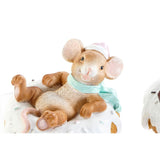 Statua Decorativa DKD Home Decor Resina Mouse (2 pcs) (11.5 x 11 x 8 cm) - zannishop