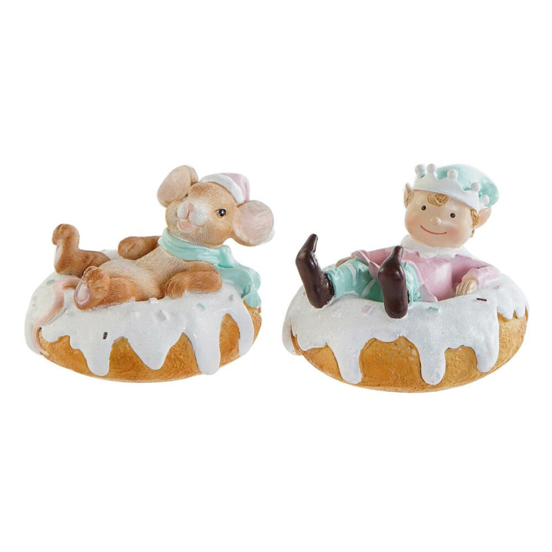 Statua Decorativa DKD Home Decor Resina Mouse (2 pcs) (11.5 x 11 x 8 cm) - zannishop