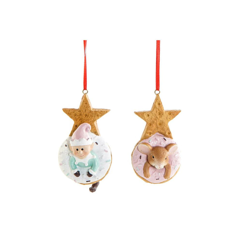 DKD Home Decor Decor Christmas Resin (2 pcs) (5,5 x 5 x 9 cm)