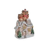 DKD Home Decoration Decor Natale Fibrrip House of Sticlrent (30 x 19 x 44 cm)