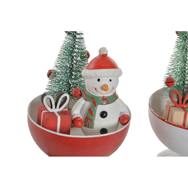 Statua Decorativa DKD Home Decor Natale Metallo (2 pcs) (9 x 9 x 13 cm) - zannishop