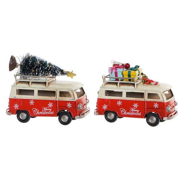 Veicolo DKD Home Decor Decorazione Furgonetă Natale (2 pcs) (11.5 x 5 x 8.5 cm) - zannishop