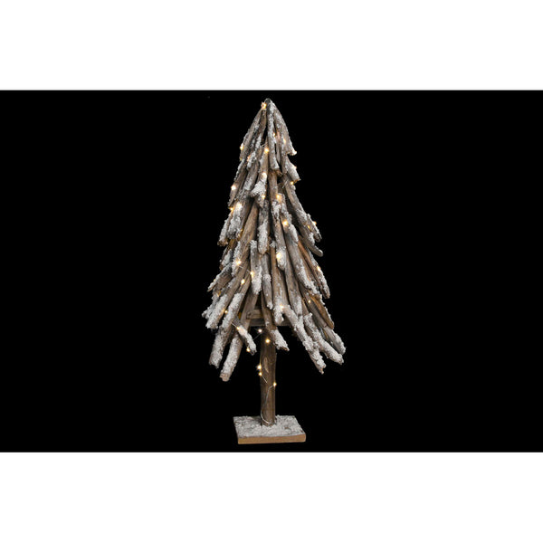 Árbol de Navidad DKD Decoración del hogar Trunks Led Snowy (50 x 50 x 100 cm)