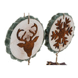 DKD Home Decor Decoración de Navidad Pino (2 PC) (10 x 3 x 33 cm)