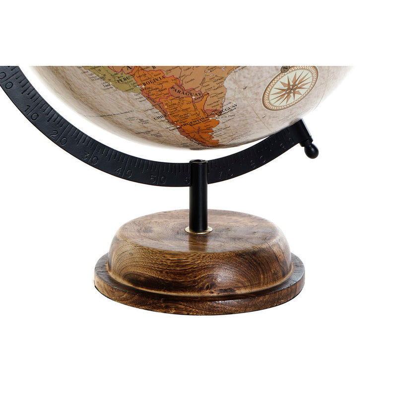 Globe DKD Home Decor Beige PVC Metal Acacia (28 x 28 x 37 cm) - zannishop