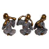 Statua Decorativa DKD Home Decor Resina Frate (3 pcs) (25 x 21 x 30 cm) - zannishop