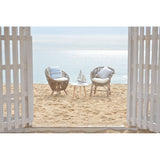 DKD Home Decor White Cottan Rattan Sessel (74 x 67 x 85 cm)