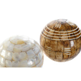 Sfera Decorativa DKD Home Decor Madreperla (2 pcs) (10 x 10 x 10 cm) - zannishop