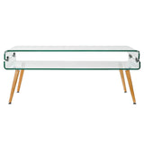 Tabla adicional DKD Home Class de madera de haya transparente (110 x 55.3 x 45 cm)