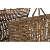 Brennholzträger DKD Home Decor Rattan Tropical (2 pcs) (36 x 49 x 51 cm) (25 x 40 x 40 cm)